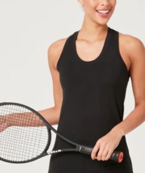 NWT Flint Park Women's Volley Tank Black Size XL 4 Way Stretch $32 retail